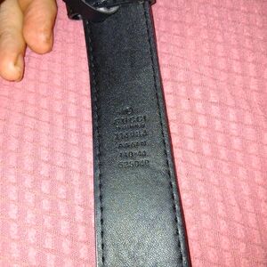 Gucci Black Leather Belt with Classic Buckle